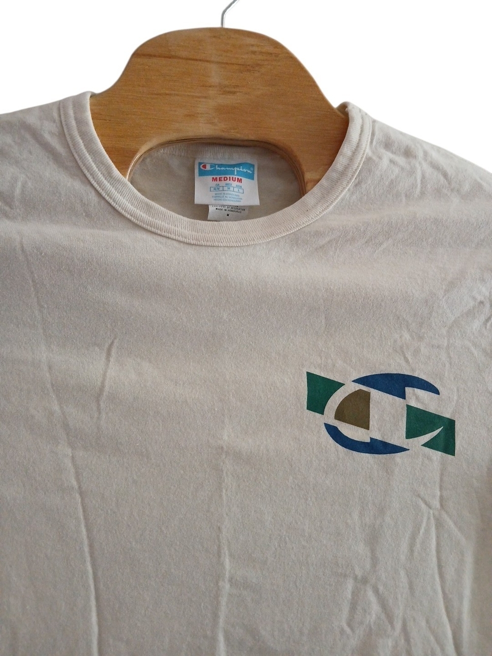 Champion‎ Phys Ed Graphic Chalk Cotton T-Shirt Mens Medium